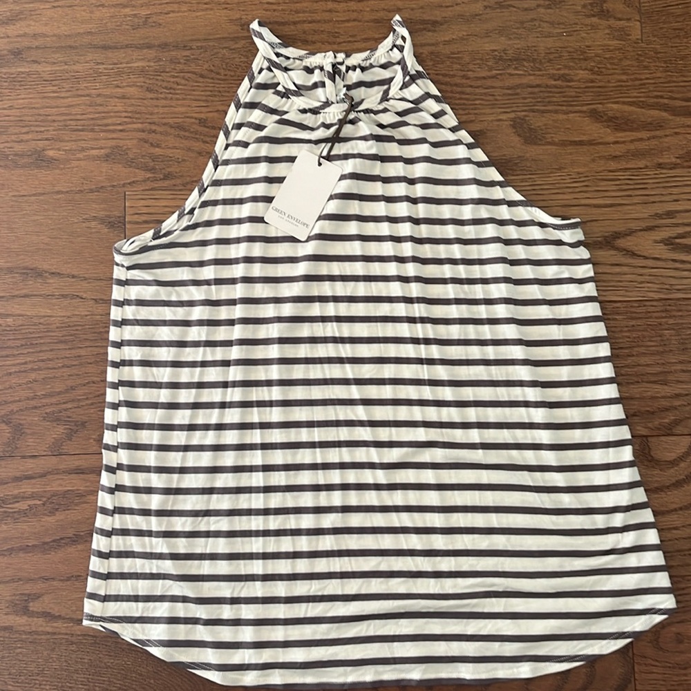 Green Envelope Knot Top.